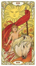 Карты Таро Golden Art Nouveau Tarot Grand Trumps 22 Cards Lo Scarabeo / Золотой козырь Таро — изображение 2