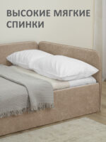 Кровать диван Romack Oliver с подъемным механизмом ящиком для белья Какао - 120*200 — изображение 3