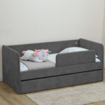 Кровать детская Romack Молли с бортиком и ящиком графит - 180x80 — изображение 2