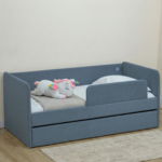 Кровать детская Romack Молли с бортиком и ящиком голубой - 160x80 — изображение 2